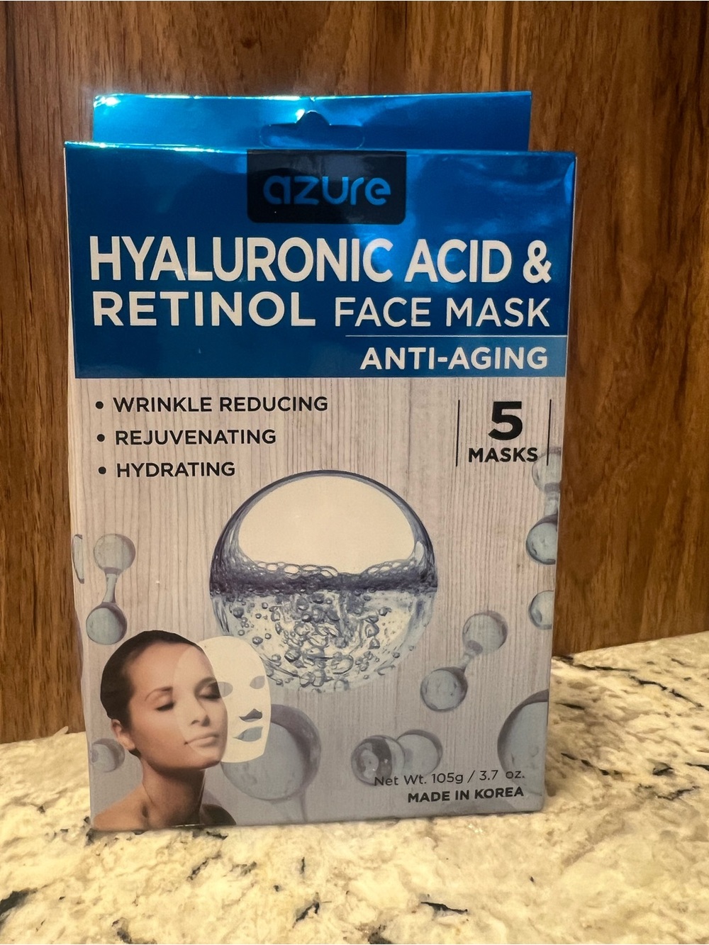 Azure Hyaluronic Acid & Retinol Anti-Aging Face Mask